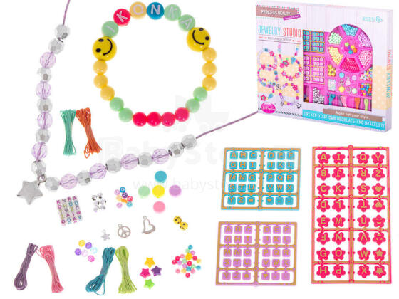 Ikonka Art.KX5456 Beads for making jewellery bracelets from letters set XXL 630el