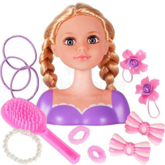 Ikonka Art.KX5406 Doll's head for styling with accessories