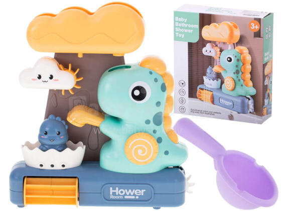 Ikonka Art.KX5354 Bath toy shower with dinosaur reel