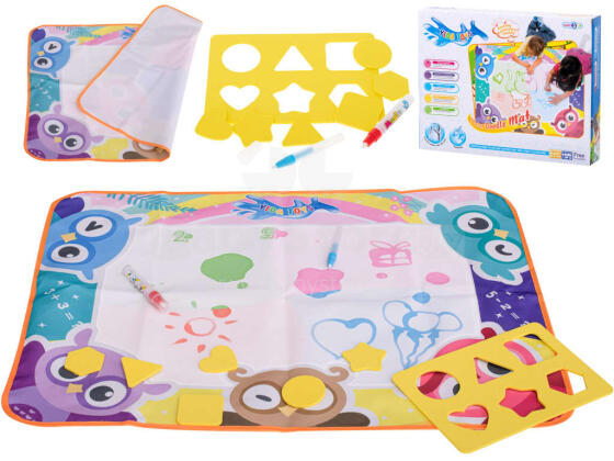 Ikonka Art.KX5351 Water mat with accessories 60x80cm owl owls