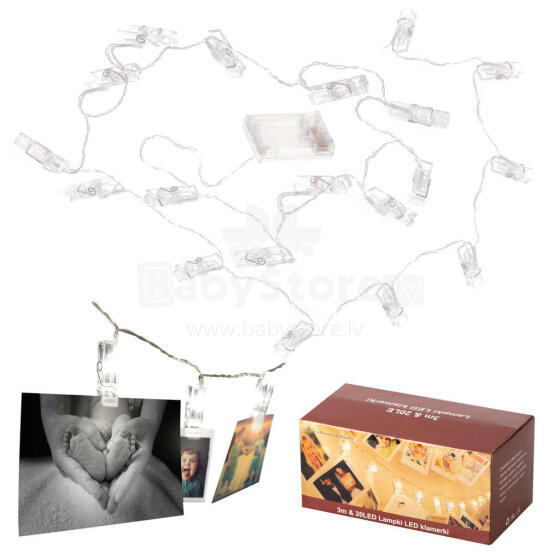 Ikonka Art.KX5252 LED photo clip lights 1.5m 10LED warm white
