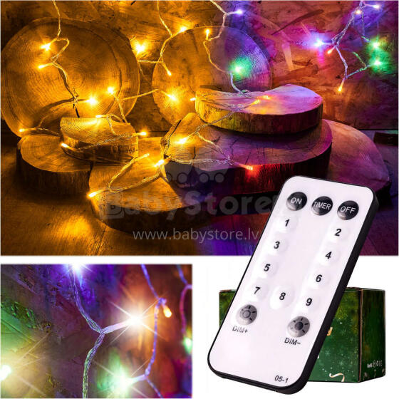 Ikonka Art.KX5234 LED chain lights 10m 100LED with remote control