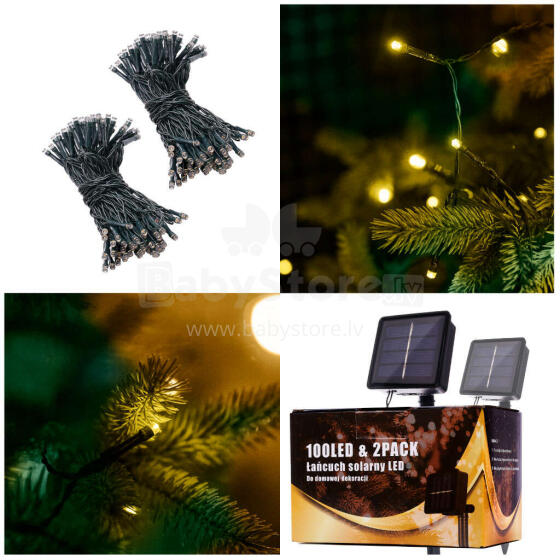 Ikonka Art.KX5233 Solar lights light chain 20m 200LED warm