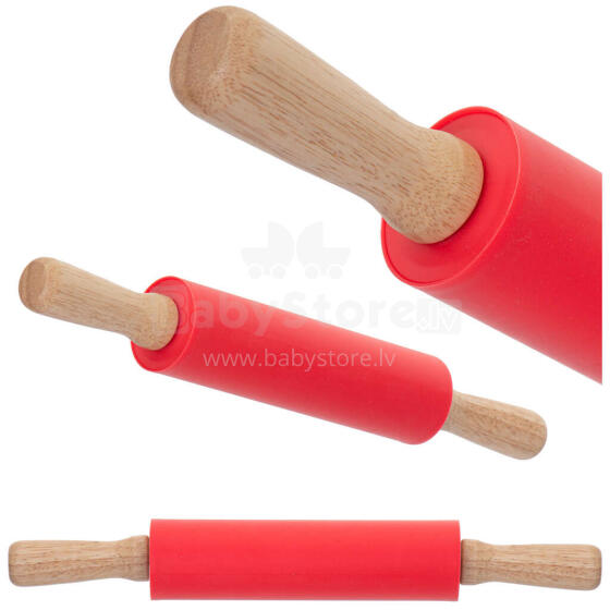Ikonka Art.KX5216 Silicone pastry roller 38cm red