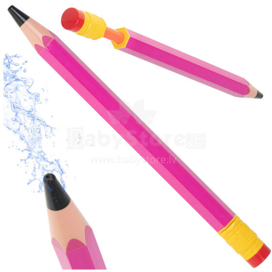 Ikonka Art.KX5132 Syringe water pump pencil 54cm pink