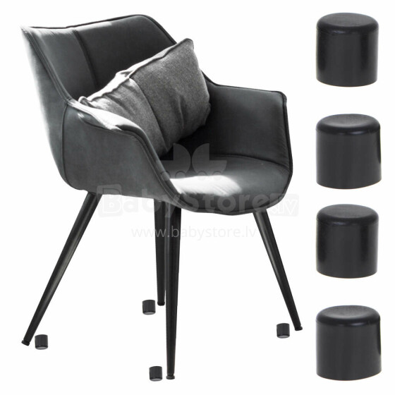 Ikonka Art.KX5116 Mööbli toolijalgade korgid 19mm mustad
