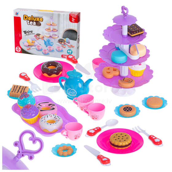 Ikonka Art.KX5083 Coffee service tea set cakes cupcakes platter 46el.
