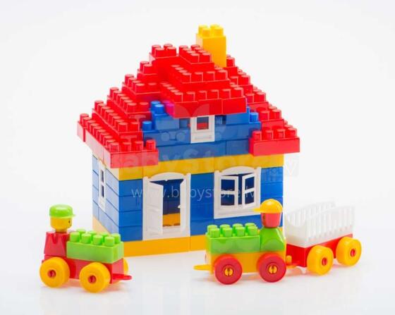 Ikonka Art.KX4811 DIPLO Blocks 3 for children construction plastic 107el.