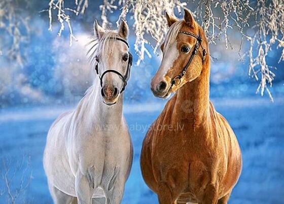 Ikonka Art.KX4799 CASTORLAND Puzzle 260el. Ziemas zirgi