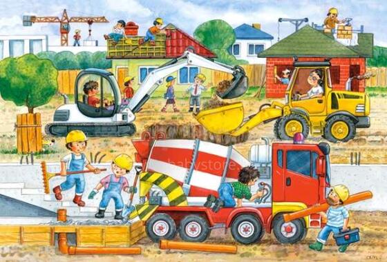 Ikonka Art.KX4793 CASTORLAND Puzzle 40el. Maxi Construction Site