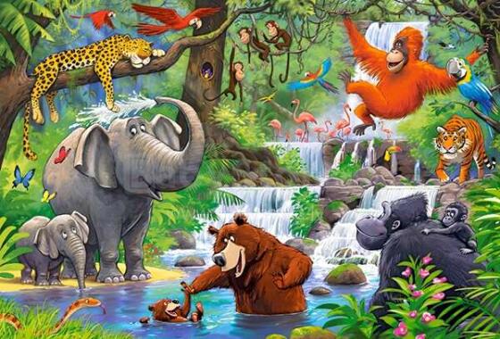 Ikonka Art.KX4792 CASTORLAND Puzzle 40el. Maxi Jungle Animals - Jungle Animals
