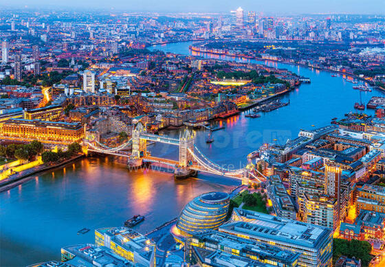 Ikonka Art.KX4779 CASTORLAND Puzzle 1000el. Skats no gaisa uz Londonu - skats no putna lidojuma uz Londonu