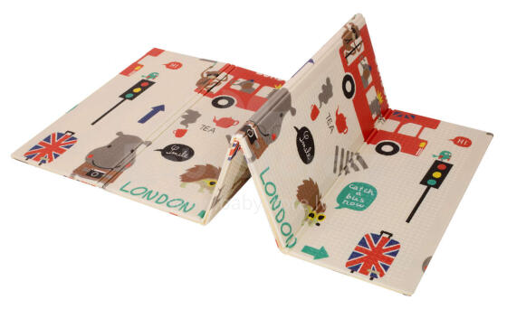 Ikonka Art.KX7218 Educational folding foam double-sided city/forest mat 200 x 180cm x 0.8cm