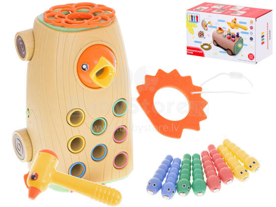 Ikonka Art.KX5429 Magnetic game feed the bird on wheels