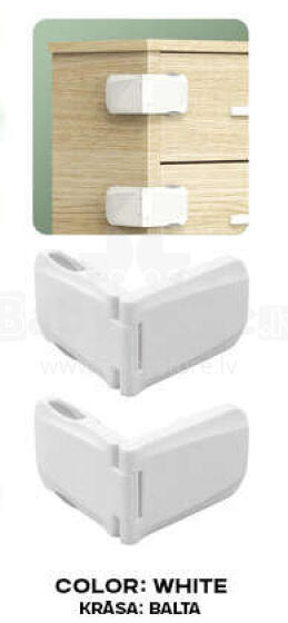 La bebe™ Accessories Art.KX7492_2 Angled drawer safety device version 2 white