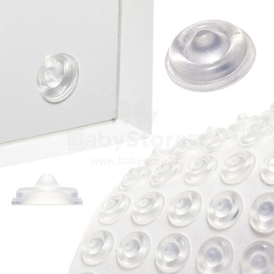 Ikonka Art.KX6254 Self-adhesive silicone bumper 1.3cm 50pcs