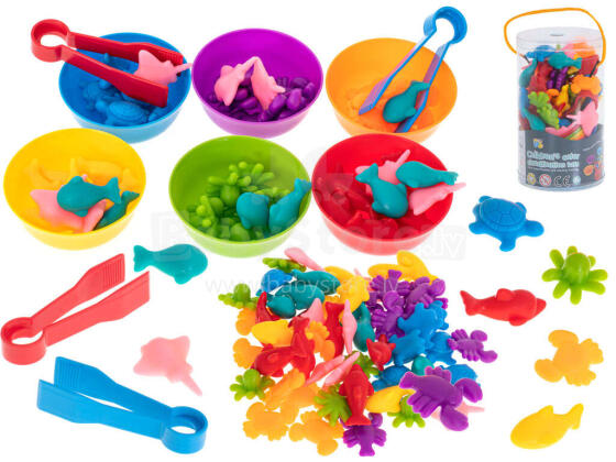 Ikonka Art.KX5700 Marine animals educational learning to count montessori 56el.
