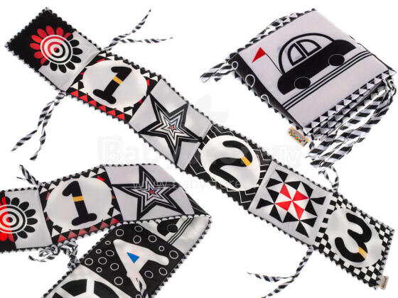 Ikonka Art.KX5639 Educational booklet sensory cot protector owl