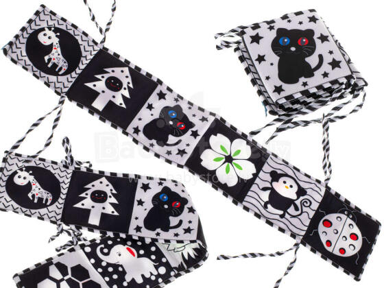 Ikonka Art.KX5638 Educational booklet sensory cot protector ladybird