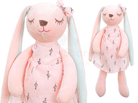 Ikonka Art.KX5637 Plush rabbit mascot pink 35cm