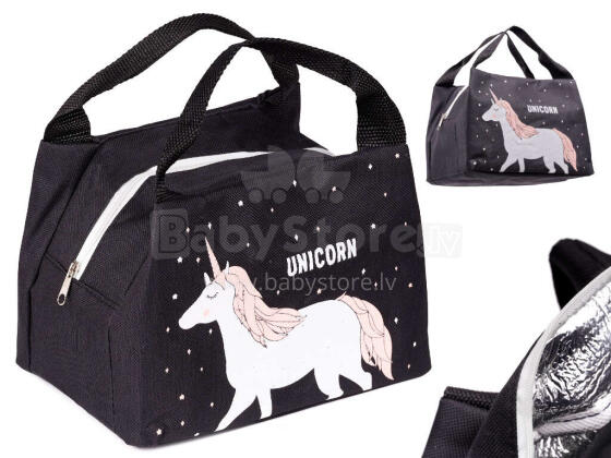 Ikonka Art.KX5631_1 Thermal insulation bag breakfast lunch unicorn