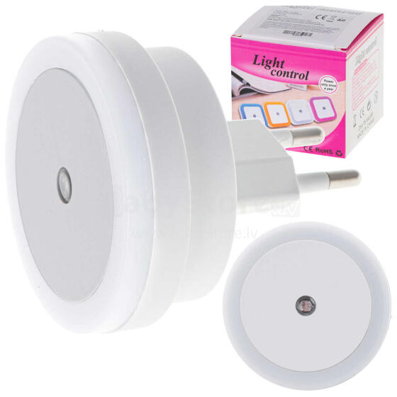 Ikonka Art.KX5089 LED contact night light dusk sensor white