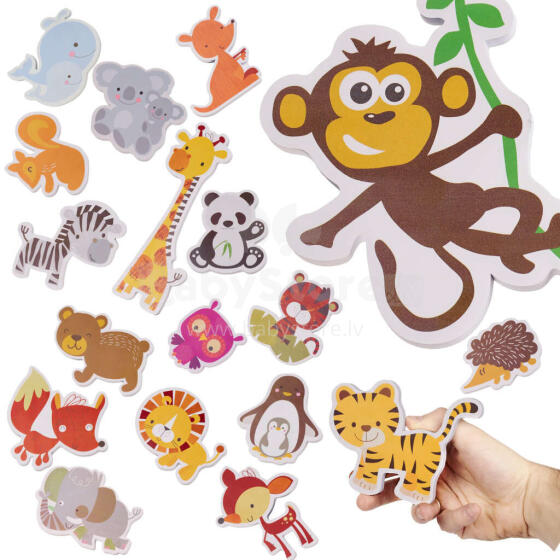 Ikonka Art.KX5658 Bath toy foam animals