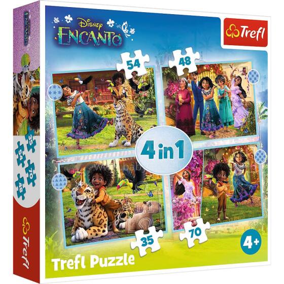 TREFL ENCANTO Puzzle 4 in 1 set 35 48 54 70 pcs