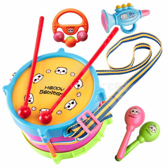 Ikonka Art.KX6207 Drum rattles instruments for children set