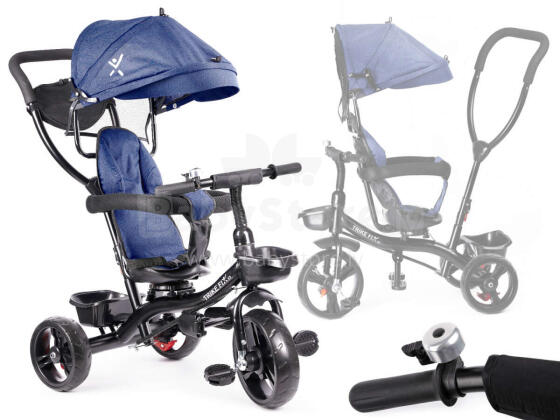 Ikonka Art.KX6200_1 Trike Fix Lite tricycle navy blue