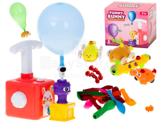 Ikonka Art.KX5914 Balloon launcher aerodynamic car rabbit