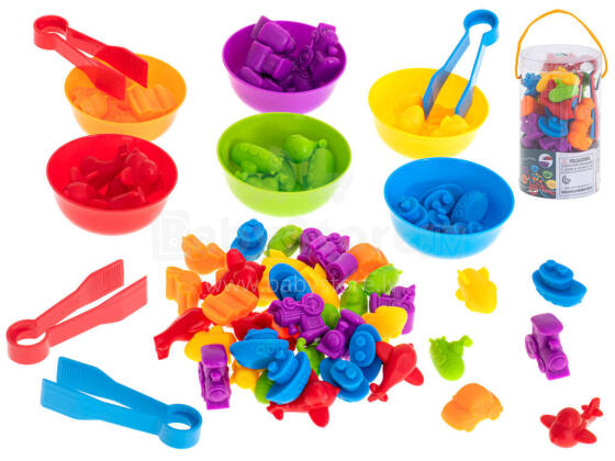 Ikonka Art.KX5699 Educational vehicles learning to count montessori 36el.