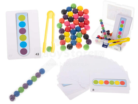 Ikonka Art.KX5297 Educational jigsaw puzzle colourful montessori balls