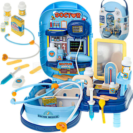 Ikonka Art.KX6388 Doctor's set with accessories in a 34-piece case. + table
