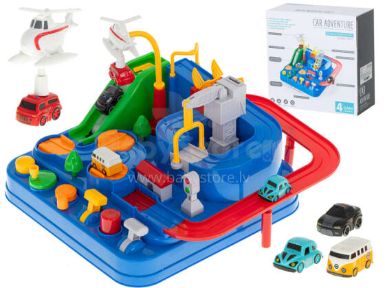 Ikonka Art.KX6012 Obstacle course interactive car park racing 4 cars