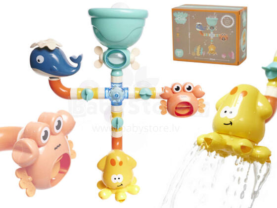 Ikonka Art.KX5960 Bath toy shower sprinkler sea creatures