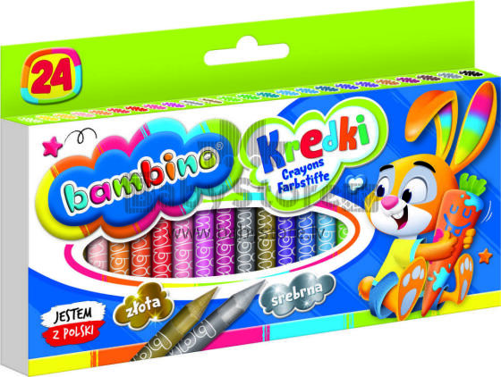 Ikonka Art.KX5488_1 BAMBINO Graphion Crayons 24 colours