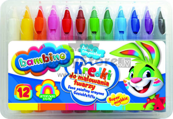 Ikonka Art.KX5479 BAMBINO Face painting pencils 12 colours