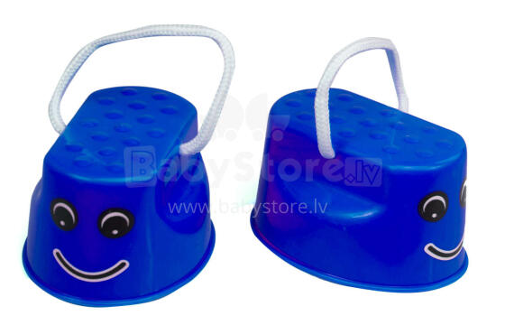 Ikonka Art.KX7532_1 Stilts for children balance clogs 2pc blue