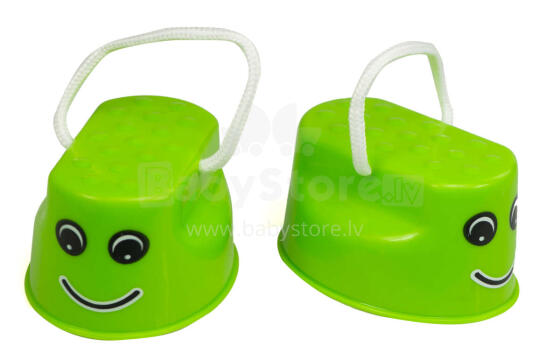 Ikonka Art.KX7532_3 Stilts for children balance clogs 2pcs green