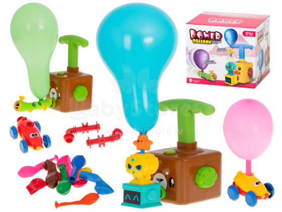 Ikonka Art.KX5919 Aerodynamic car teddy bear balloon launcher