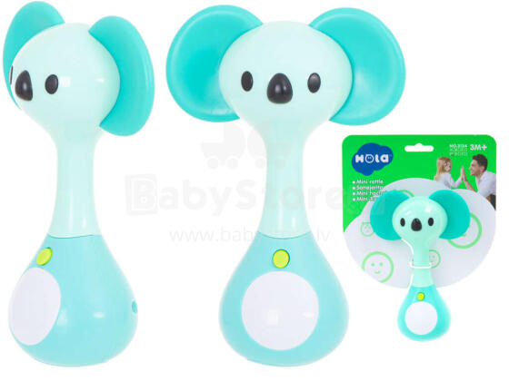Ikonka Art.KX5592_3 Rattle teether + sounds koala lights HOLA