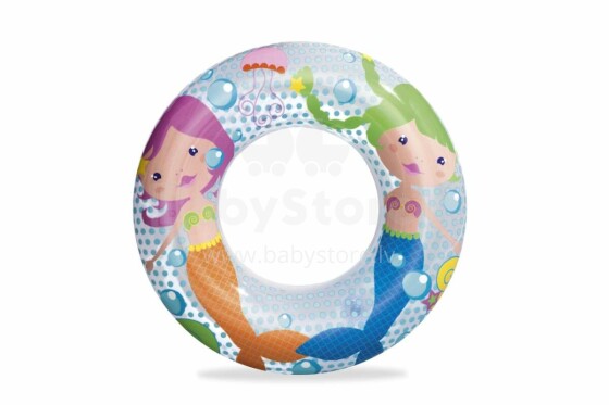 Ikonka Art.KX5006_1 BESTWAY 36113 Inflatable circle 51cm mermaids
