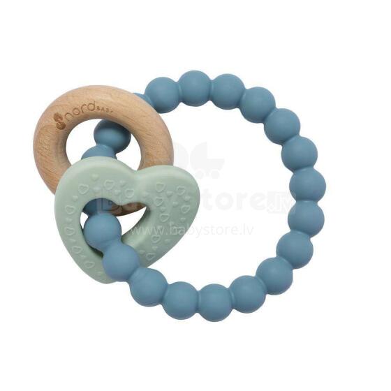 Nordbaby Silicone Teether Art.265766 Blue Teether Hambad
