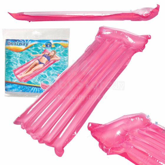 Ikonka Art.KX4999_1 BESTWAY 44013 Pripučiamas plaukimo čiužinys rožinės spalvos