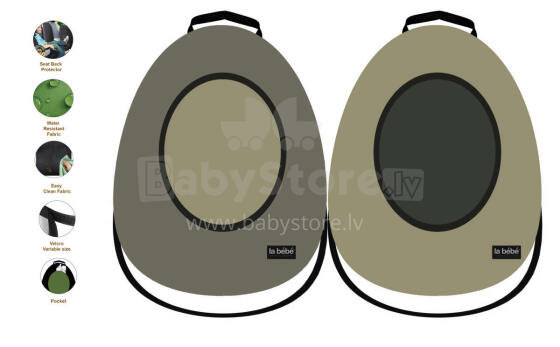 La bebe™ Car 2-Seat Protectors Set Avocado Art.148968 Dusty Защитные чехлы для сидения (для спинки автомобильного сидения)