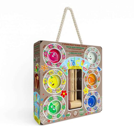 EcoToys City Creative set Play dough set - ECO Series with wooden tools 