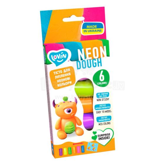 EcoToys City Creative set Play dough set - Classic Neon 6 colors 