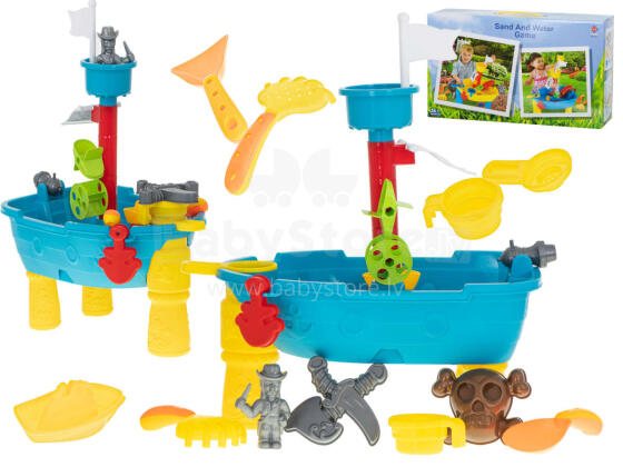 Ikonka Art.KX6163 Bathing water table sandbox pirate ship / 25el.