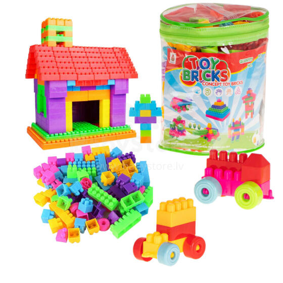 Ikonka Art.KX7499 Spatial bricks educational bricks bag 210 el.